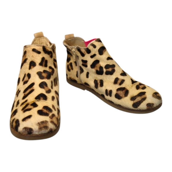 Mini Boden Other - Mini Boden Calf Hair Cheetah Print Booties Size 38